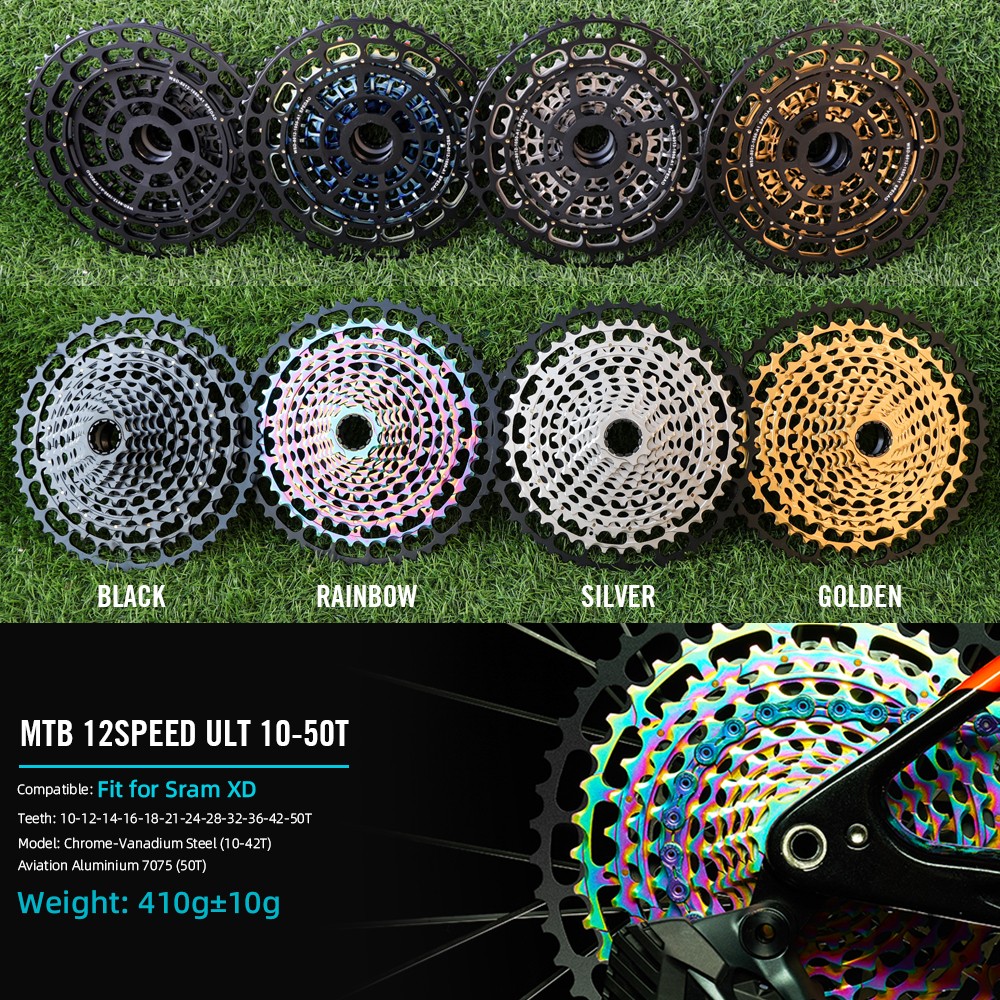 SPEDAO 12S MTB Cassette 10-52T 10-50T 11-50T XD HG Freewheel Lightweight CNC