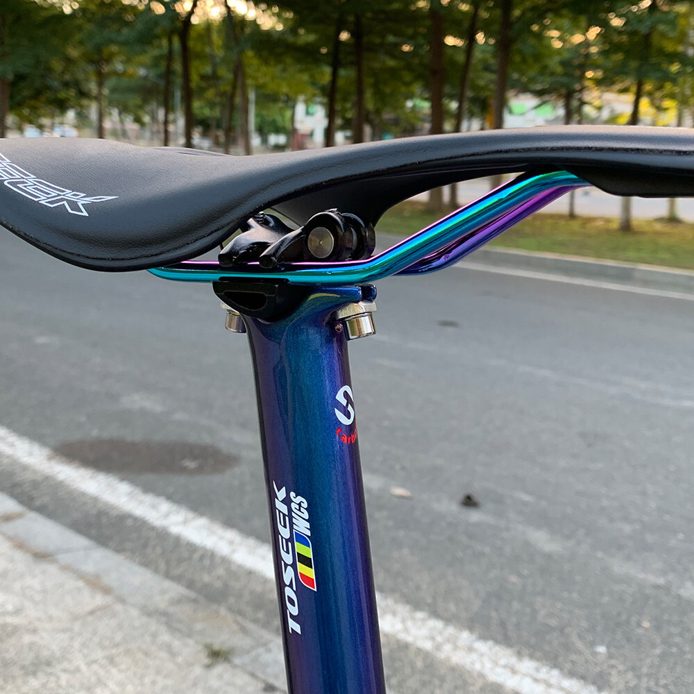 2026 Toseek Carbon Fiber MTB Road Bike Seatpost Bicycle 27.2/30.8/31.6*350/400mm