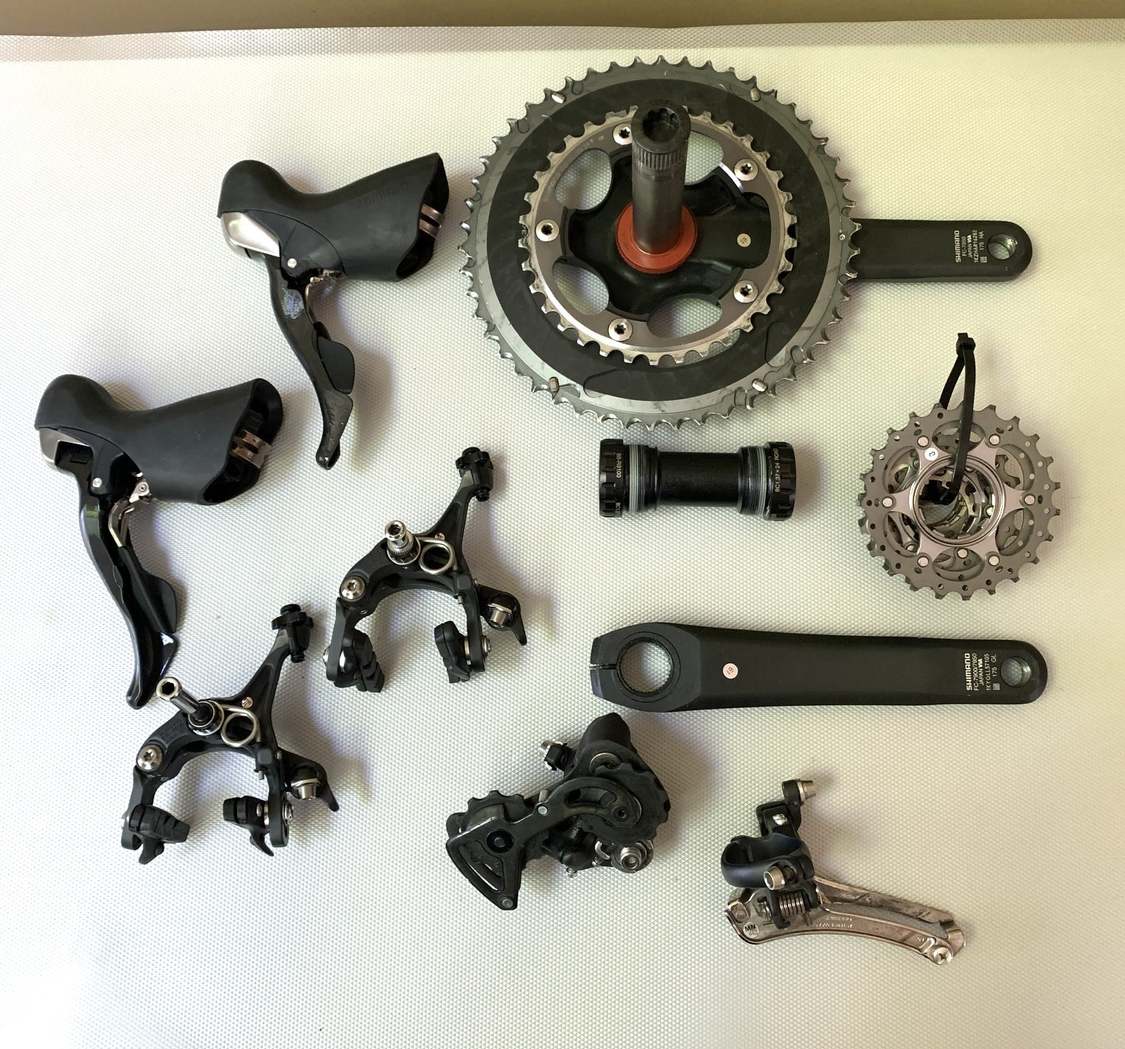 Shimano Dura Ace 7900 10 Speed Groupset MIX and Ultegra 6700 STI Shifters – USED