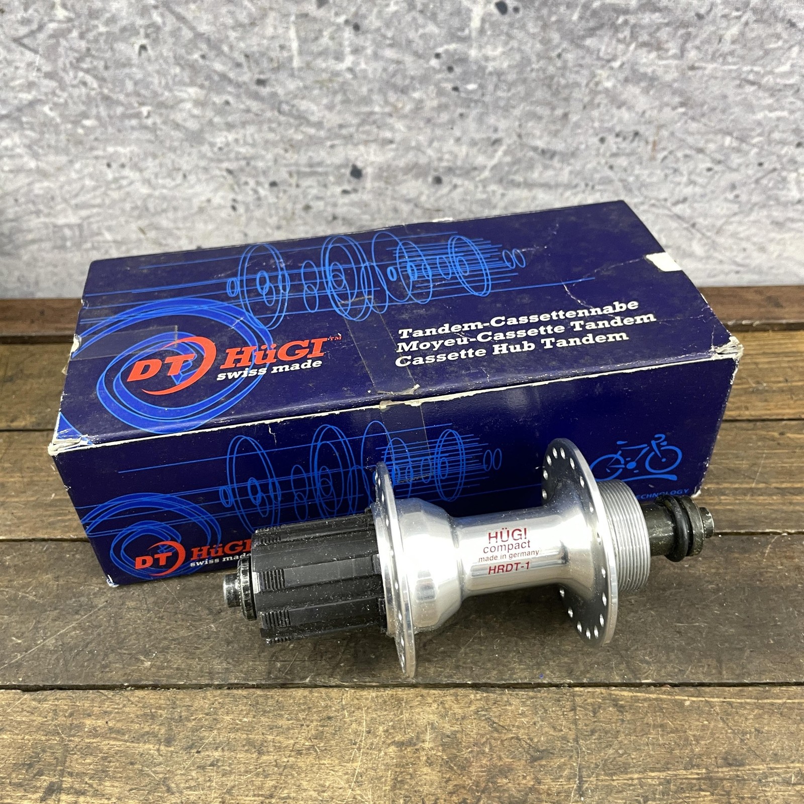 DT Hügi Compact Tandem Rear Hub NOS New Shimano 40h 140mm Arai Drum Brake