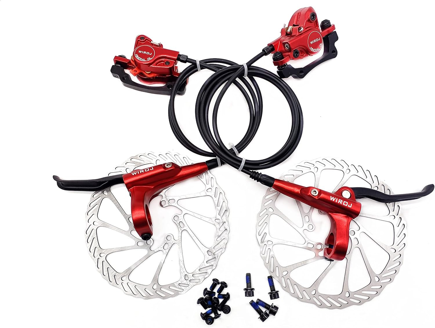 Mountain Bike Hydraulic Disc Brake Set with 160mm Rotors – Upgrade Kit