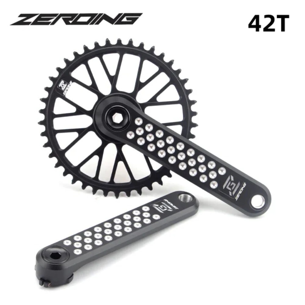 ROAD Bike Crankset CRS Hollow Crank Chainring 7075 Shaft CNC GRAVEL Spider Sram