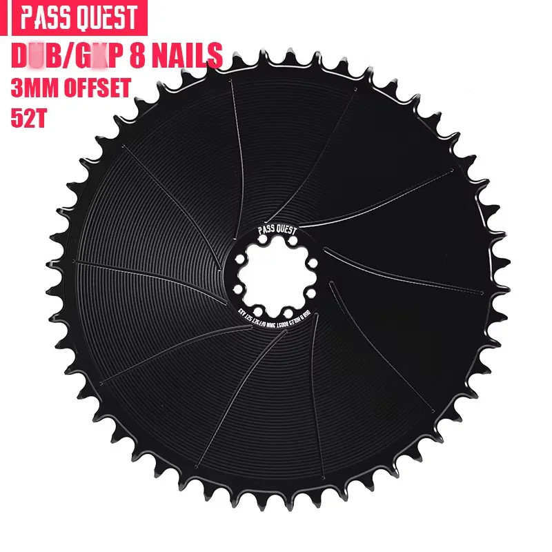 3mm Offest 8-Bolt Chainring Narrow Wide Direct Mount Closed Disc 38-54T Sprocket