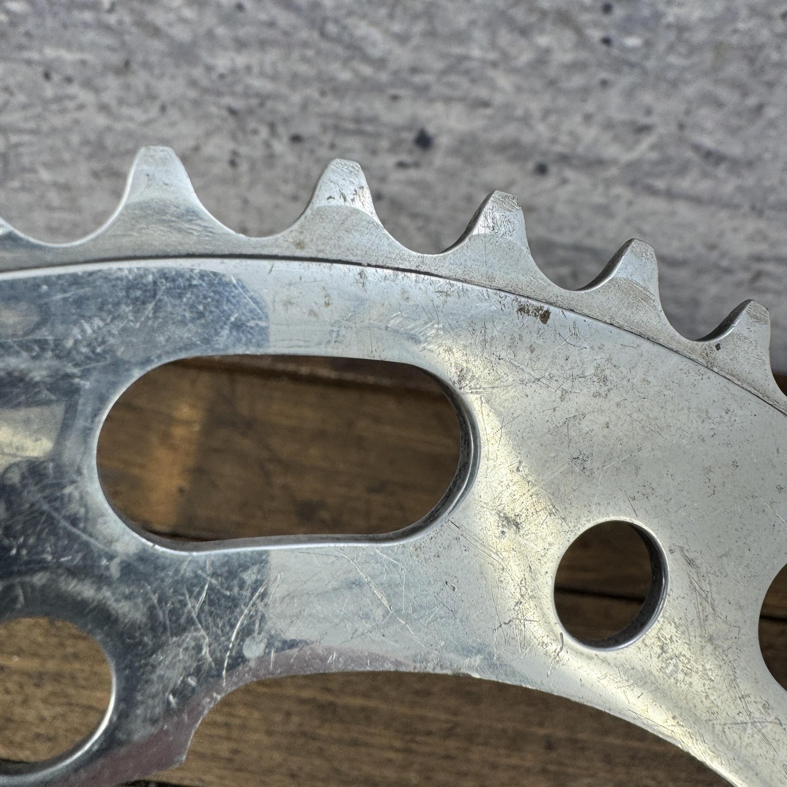 Vintage 48T Chainring 144 130 BCD 5-Arm Silver Aluminum Road Bike