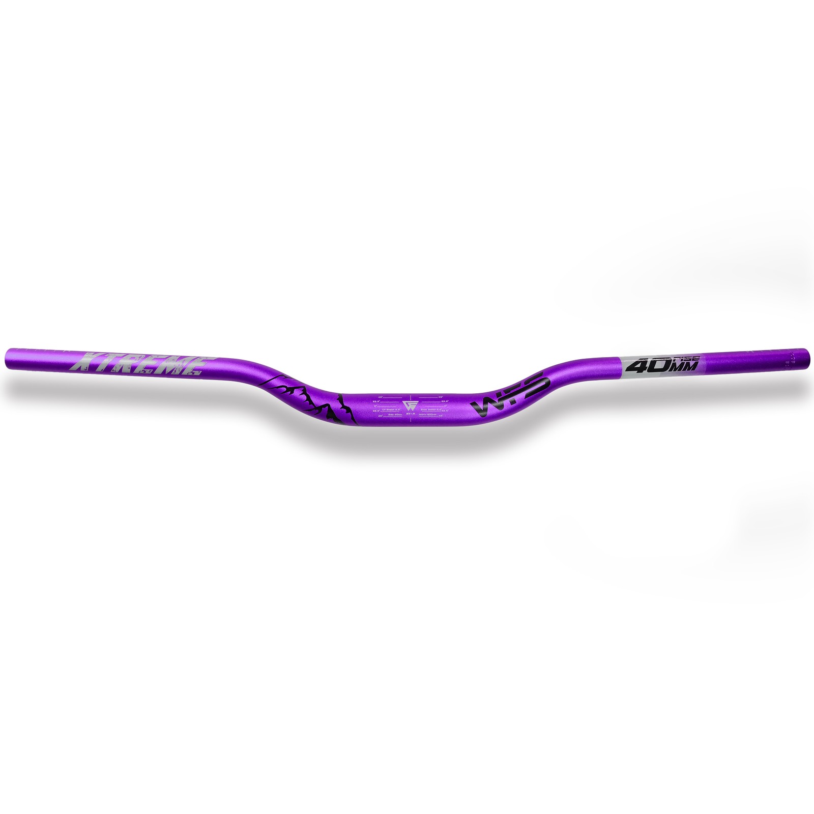 WFS Xtreme 31.8 x 800mm Handlebar 40mm Rise, Purple