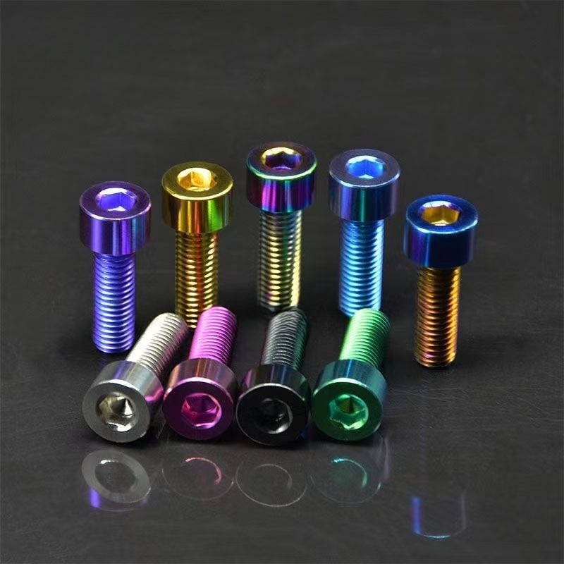 Titanium Bolt M8x15/20/25/30/35/40/45/50/60/70mm Sockedt Cap Hex Head Ti Screws