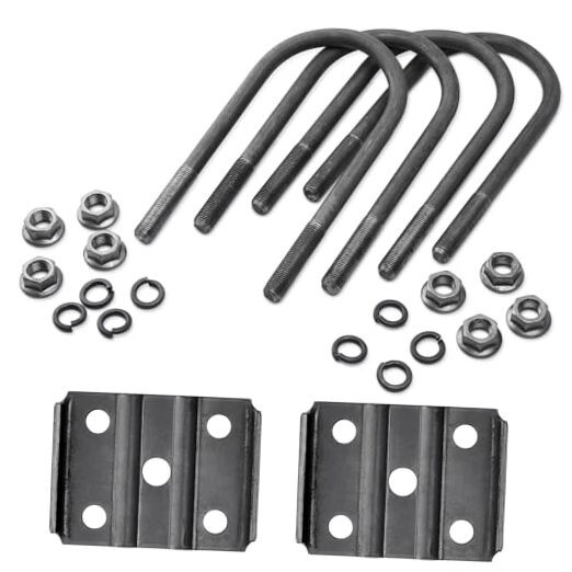 U Bolt Kit for 5,200-7,000 lbs. 3″ Round Trailer Axle, 1/2″ 7 1/8″ Long