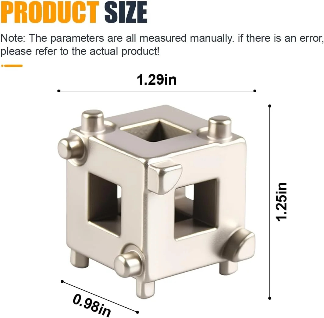 3/8″ Car Cube Brake Caliper Compression Tool, Steel Rear Disc Brake Piston 1PC
