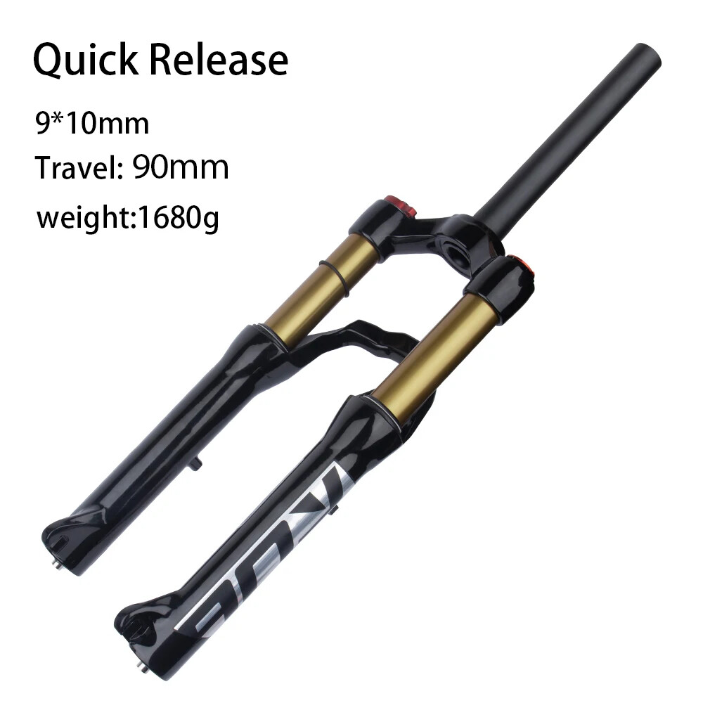 20inch MTB Bicycle Thru-Axle Quick Release Suspension Air Front Frok 90mm Travel