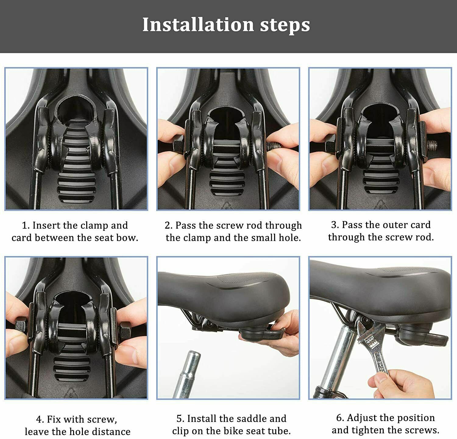 ROCKBROS Bike Seat Comfort Bike Saddle Mountain Bike Soft Wide Bike Seat Cushion