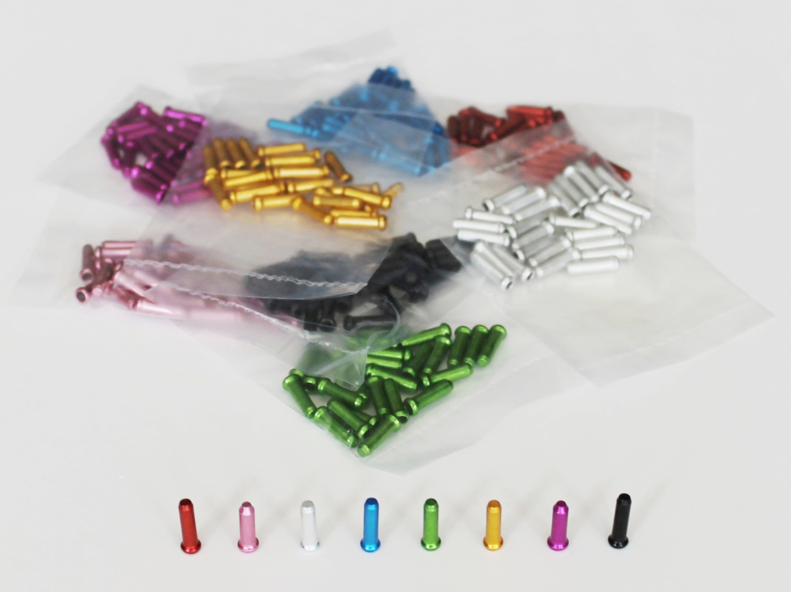 Bicycle Bike Brake Derailleur Shifter Cable End Caps tips crimp 25-100Pcs