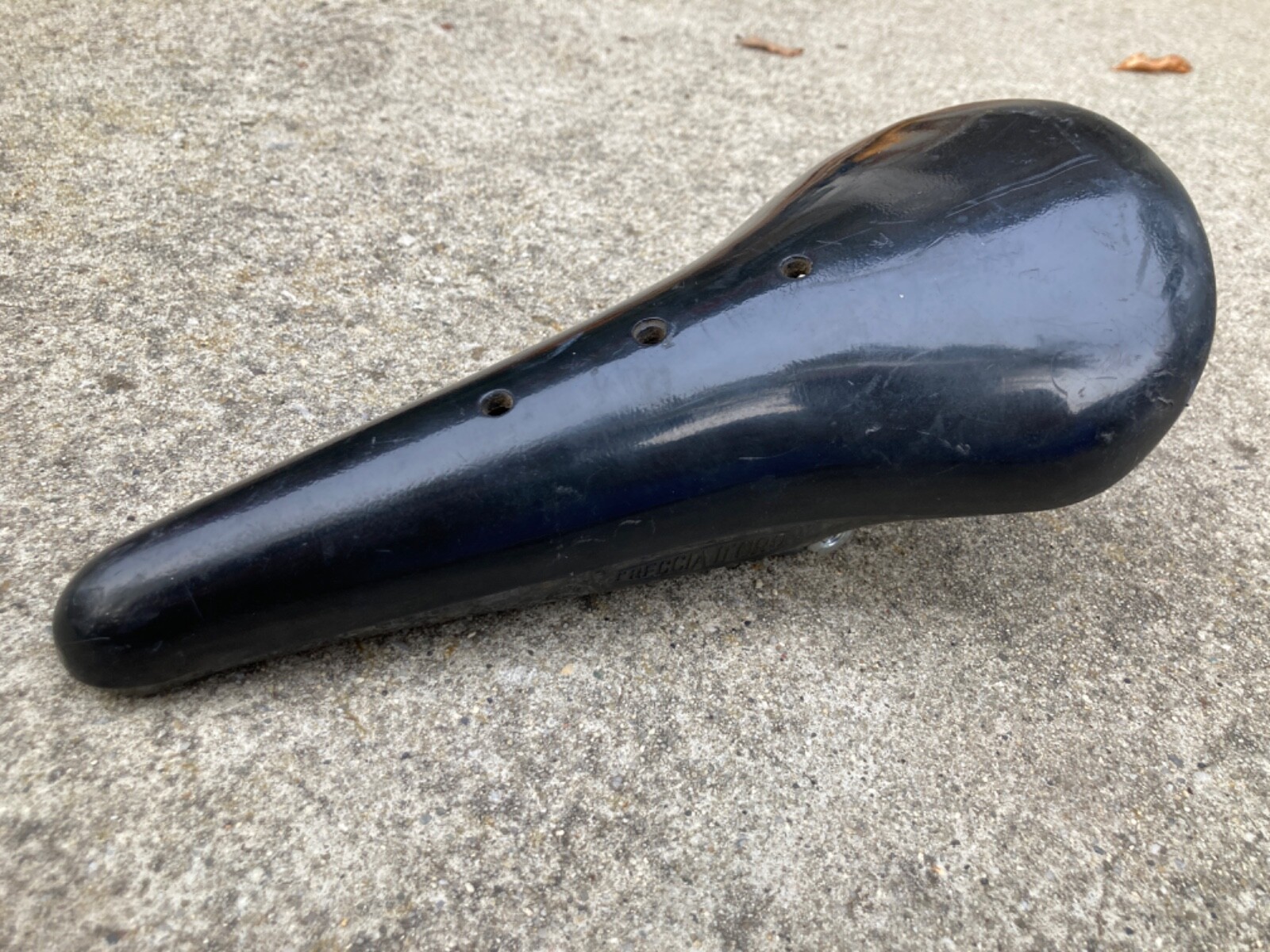 Freccia D’oro Black Road Eroica Plastic Racing Saddle Vintage 70’s Steel