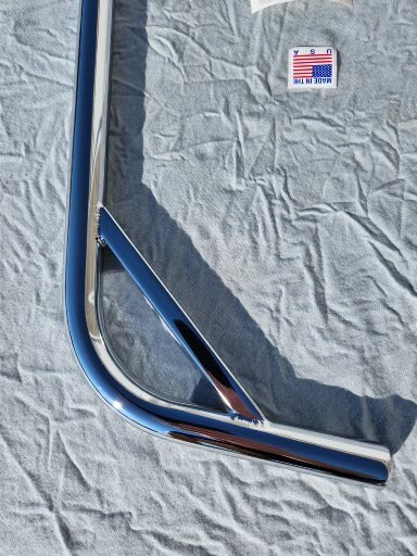 NEW 7/8″ 4130 Layback Chrome Seat Post Square Brace BMX CW Al’s Rapid Transit SM
