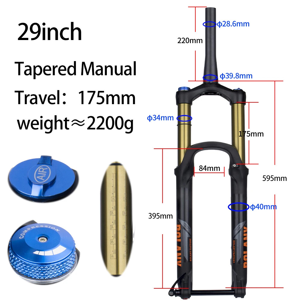 XC DH AM Mountain Bike Suspension Fork 175mm Travel Fork Thru Axle Boost Fork
