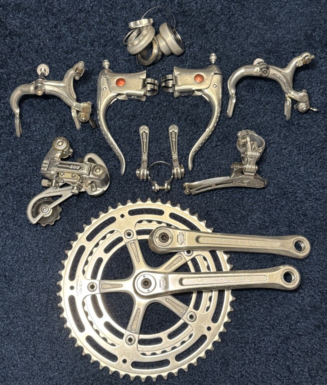 Shimano 600 Arabesque Groupset Crankset, Derailleurs, Shifters, Brakes, Headset