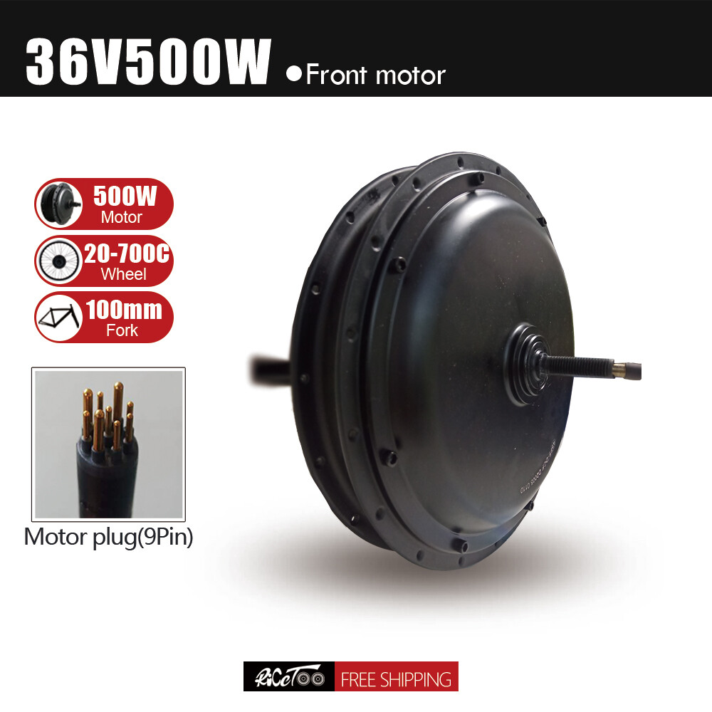 Electric Bike 36V 48V 500W Brushless DC Wheel Hub Motor Rotate Front Rear Motor