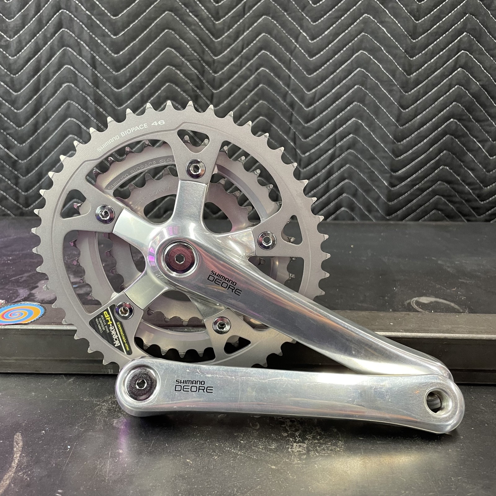 Vintage Shimano Deore MT60 Triple Crankset – 46/36/26 – 175mm – VGC