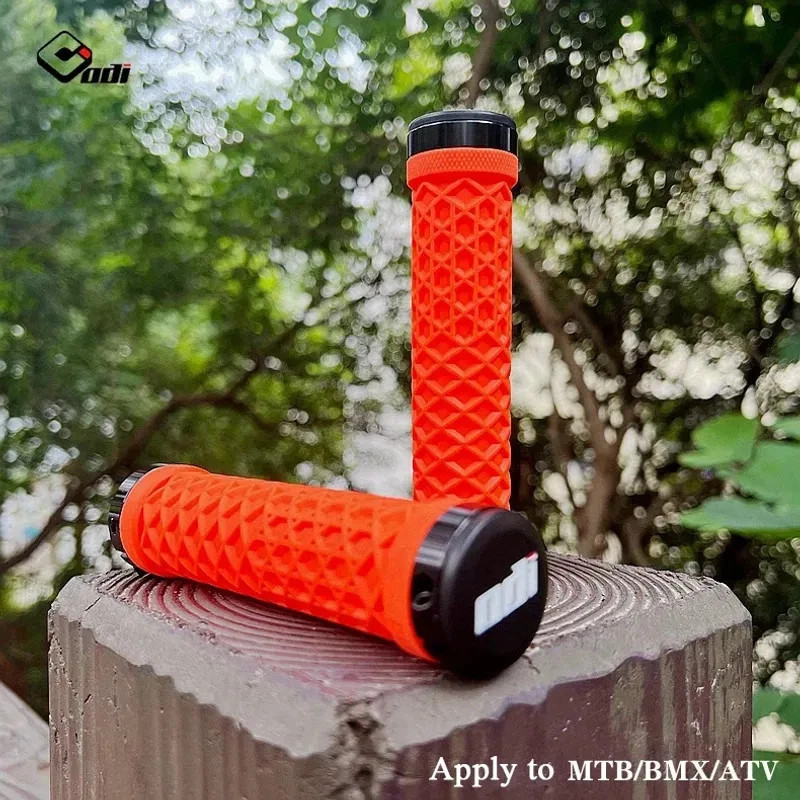 Van Bicycle Handlebar Grips Lock-On Anti-slip Shock Absorption Double Lock Ring