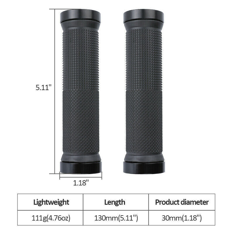Cycling Lock-On Ends Ergonomic Rubber Bicycle Handlebar MTB Mountain Bike Grips