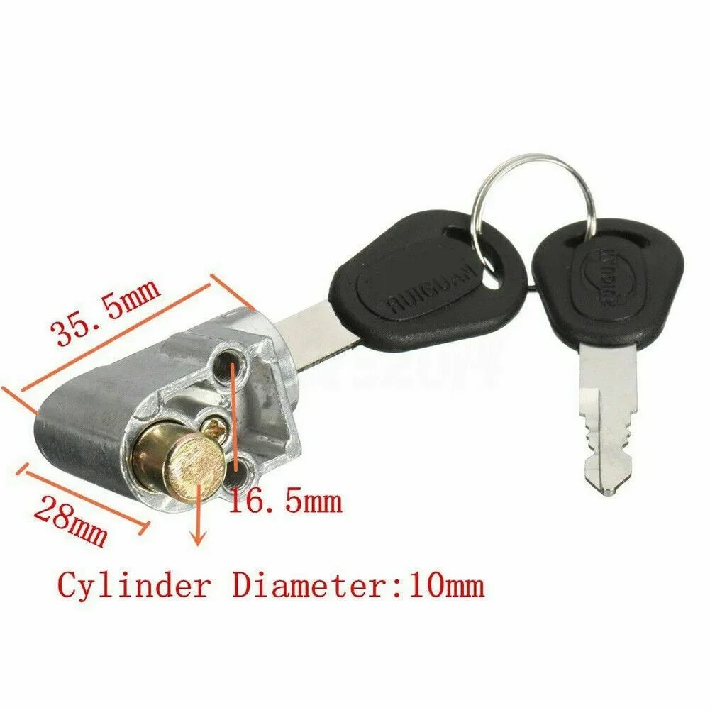 Universal Safety Lock for E-Bike Battery with Two Keys – Compact and Efficient
