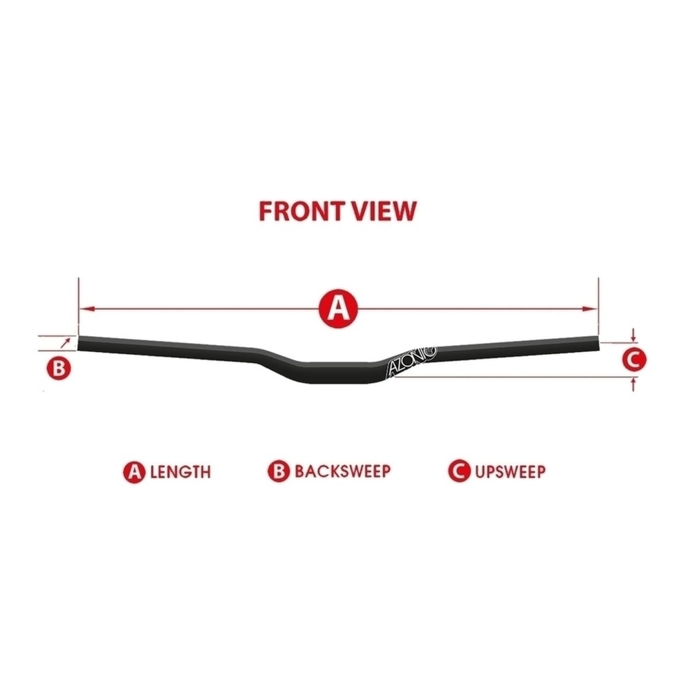 Azonic Flow Handlebar 31.8mm / 750mm 1″ Rise MTB DH Bicycle Handlebar Handlebar