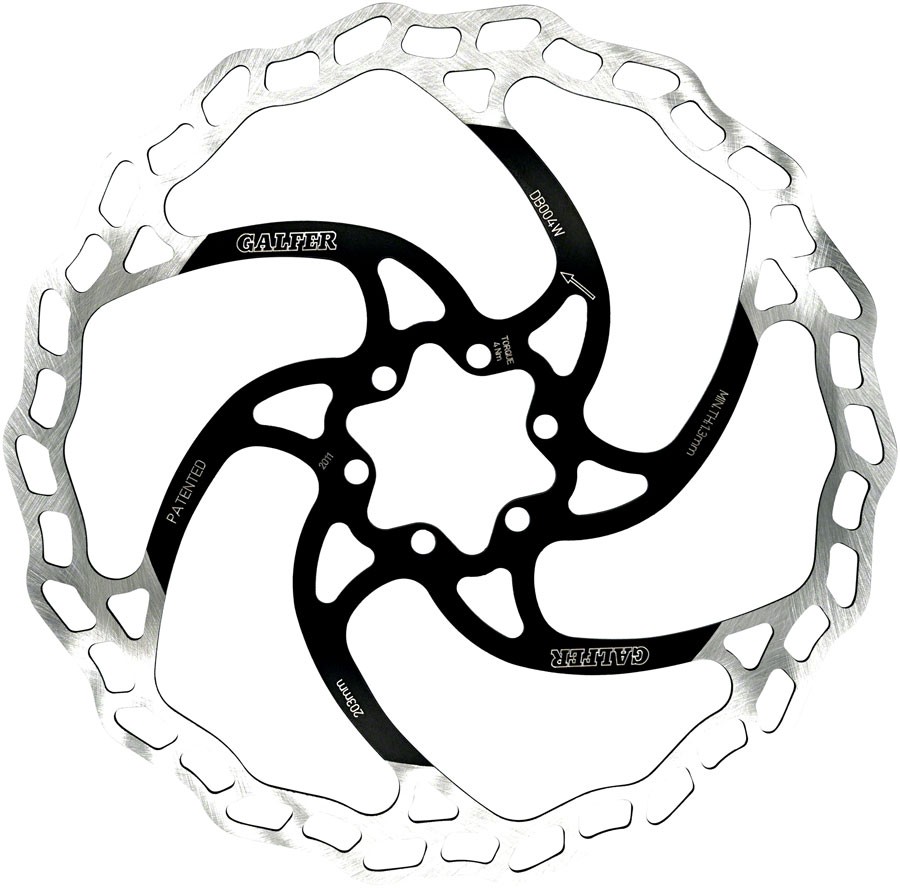 Galfer 203mm MTB Disc Brake Rotor Bundle – High Carbon Stainless Steel, Wave