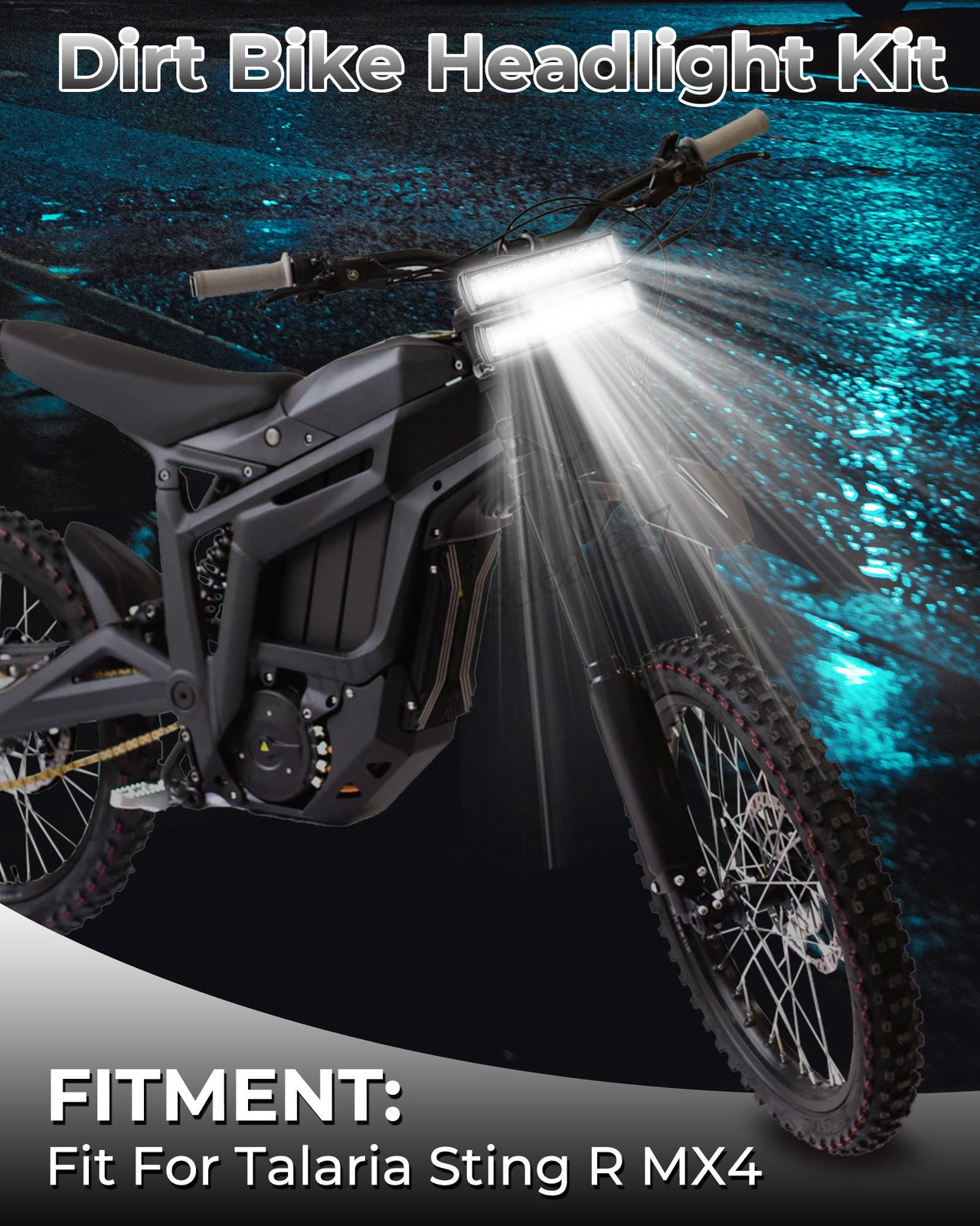 LED Headlight Lamp Dual Light Bar Kit (Switch + Bracket) For Talaria Sting R MX4