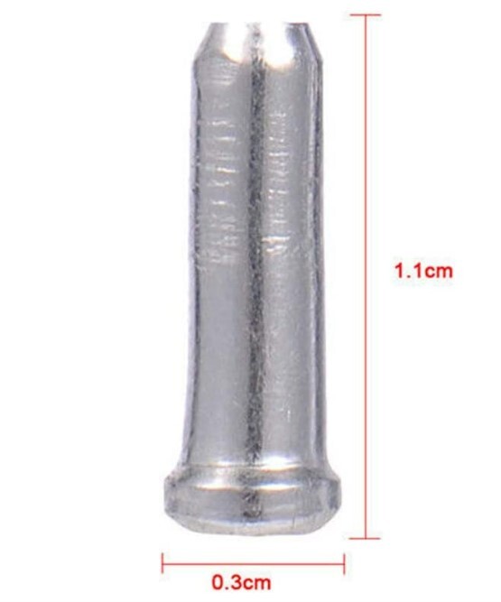 Bike Cable Ends Crimps – 25 pack – For Brake and Derailleur Cables