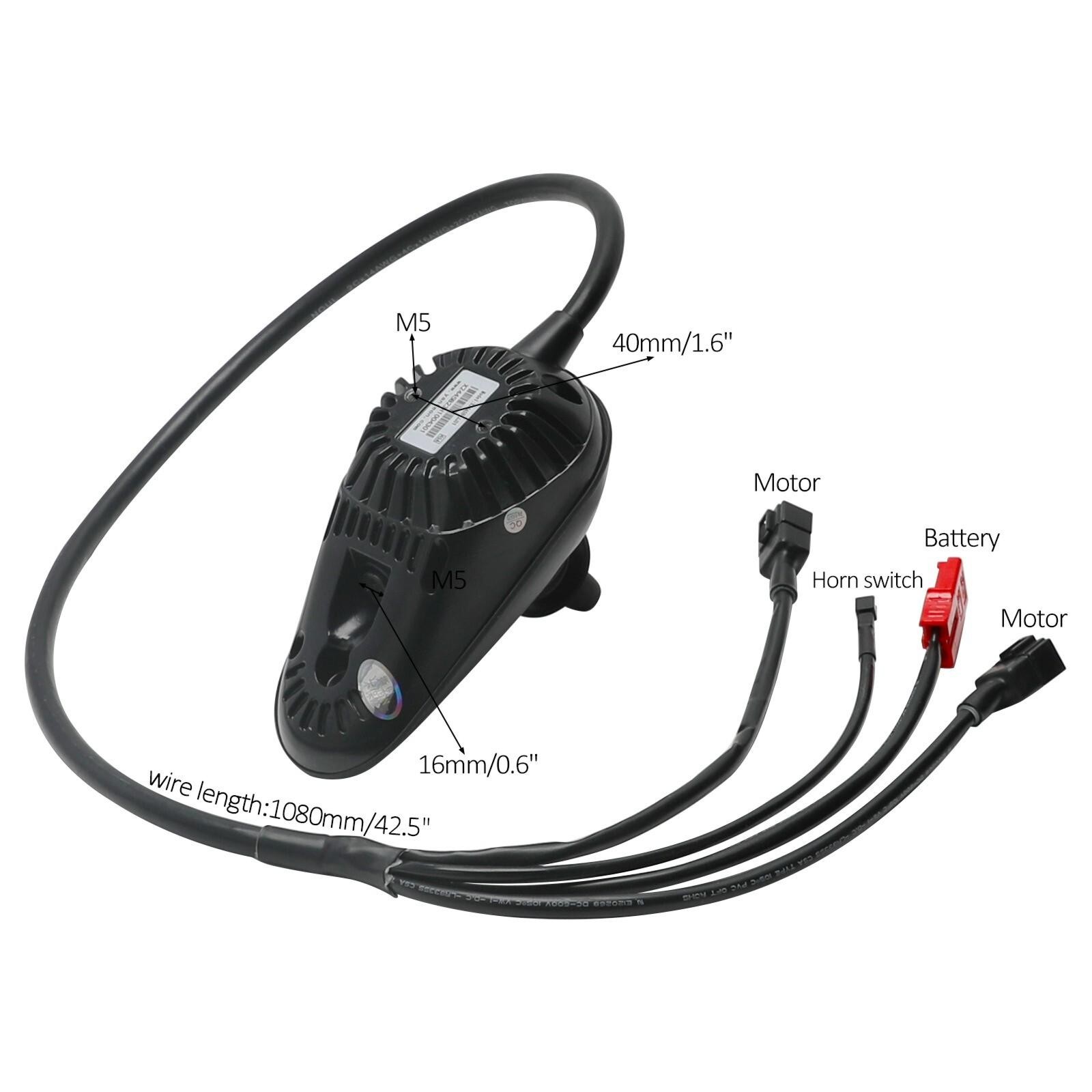24V 250W Brushed Gear Reduction Motor Joystick 12″Wheel for Electric Wheelchair