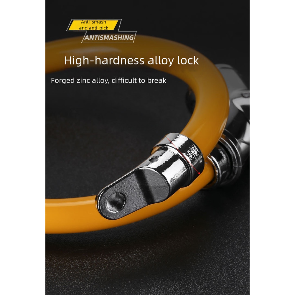 Thick Steel Cable Bike Lock with Zinc Alloy Key Lock for Outdoor Security