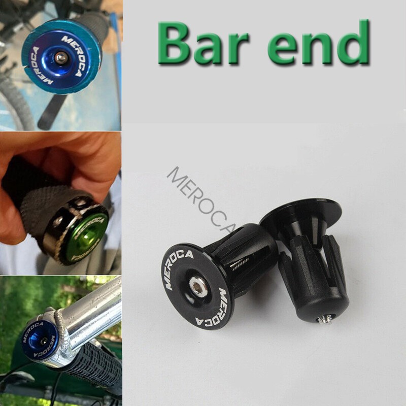 1 Pair Aluminum Bicycle Handlebar End Plug Mountain Bike Flat Riser Bar Grip Cap
