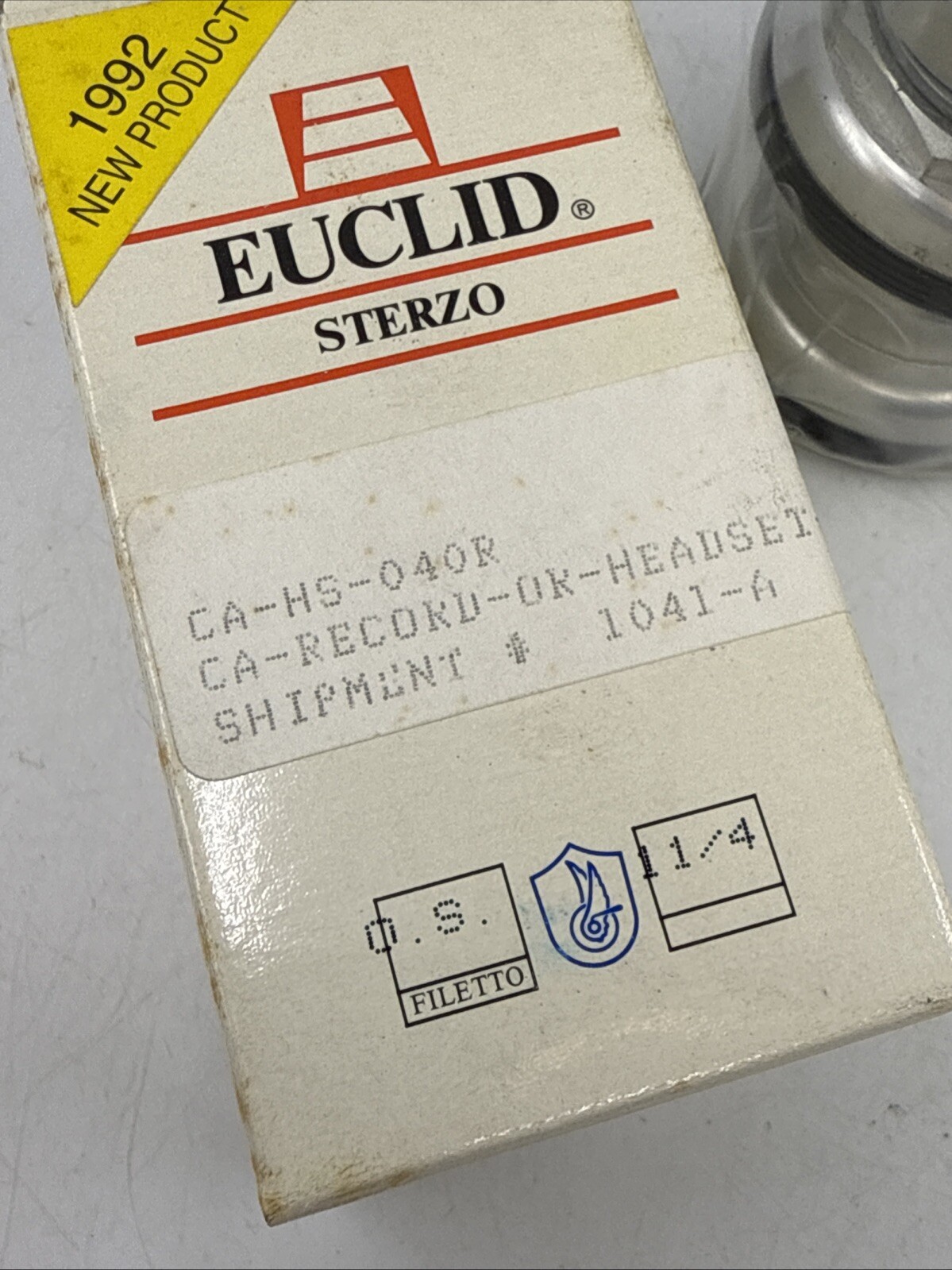 NOS Campagnolo RECORD O.R. 1-1/4″ Threadless Headset Silver HS-01OR EUCLID BOX