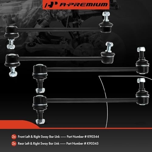 4Pcs Suspension Kit, Front and Rear Sway Bar Links Front and Rear Side