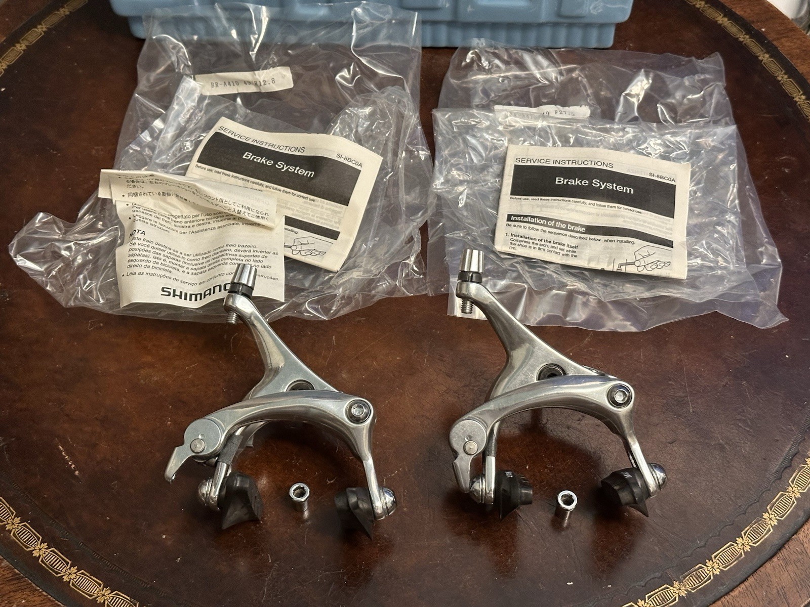 Shimano SLR Dual Pivot Caliper Brakes RSX BR-A410 39-49 Silver Front Rear NOS