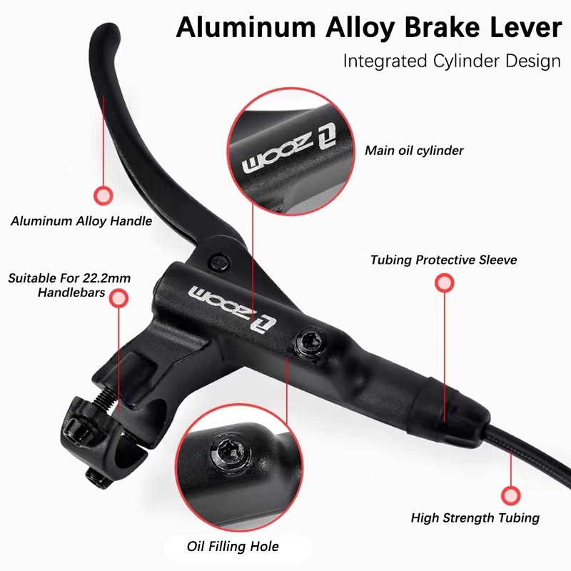ZOOM HB876 Hydraulic Disc Brake 4-Piston Caliper Front/Rear Caliper 800/1400mm