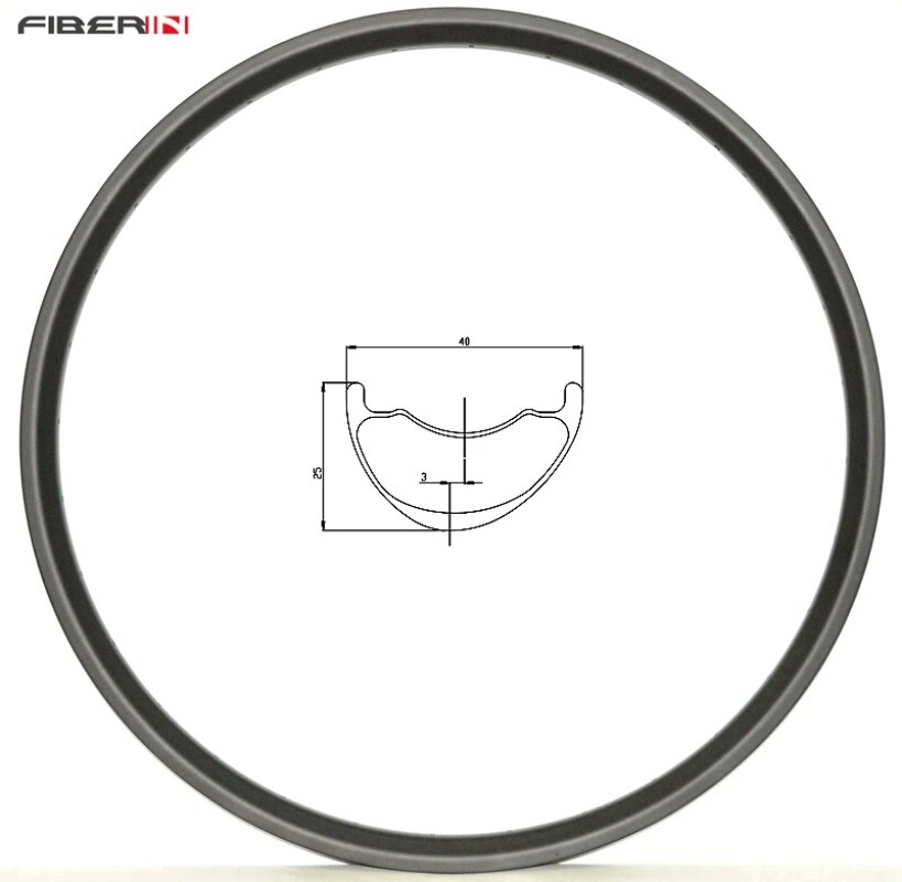 27.5er MTB Bicycle Hookless Carbon Rims Clincher Tubeless Wheels 24 28 32 Holes