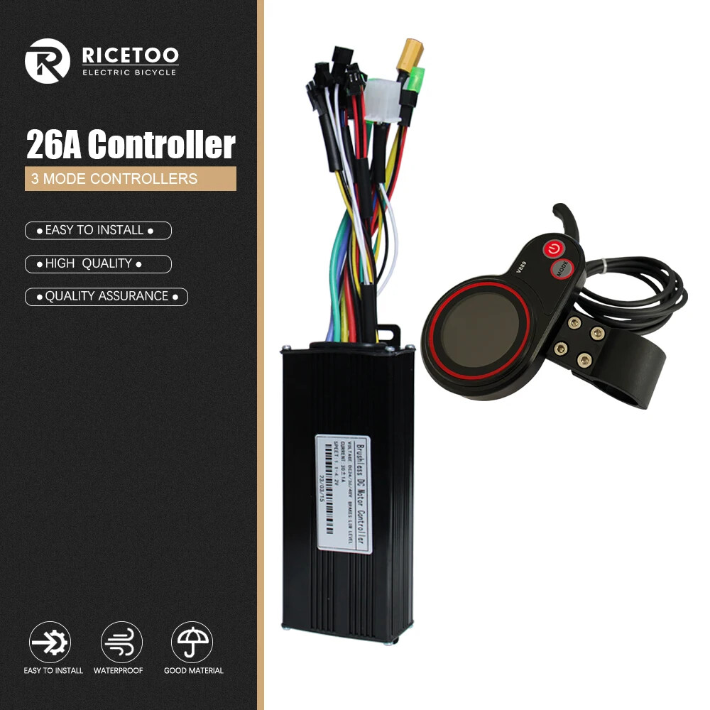 Three Mode 250W-1000W E-bike Brushless Sinewave Controller 17A/26A/30A 36V/48V