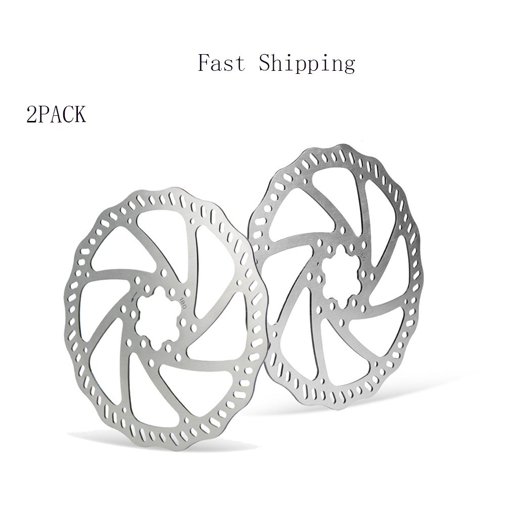 2Pack 180mm Disc Brake Rotor with 6 Bolts for Electric Bicycle Road Bike MTB BMX