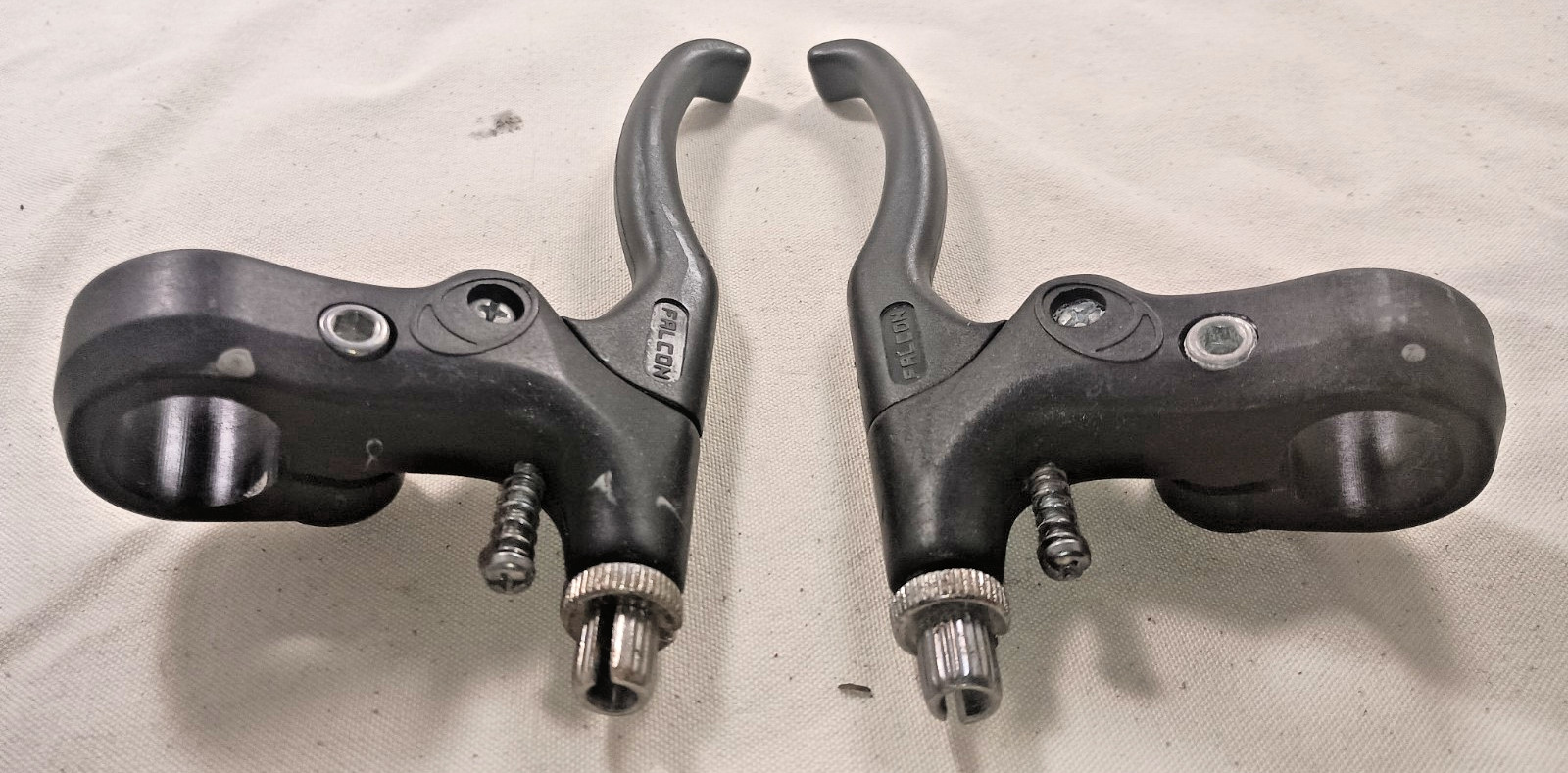 Falcon Long-Pull Brake Levers – Black Plastic / Steel – 22.1 mm Clamp – V-Brake