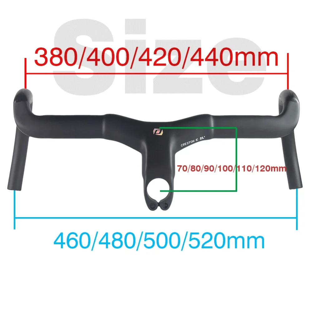 Syncros Gravel Integrated Carbon Road Bike Drop Bar with Internal Cable Routing