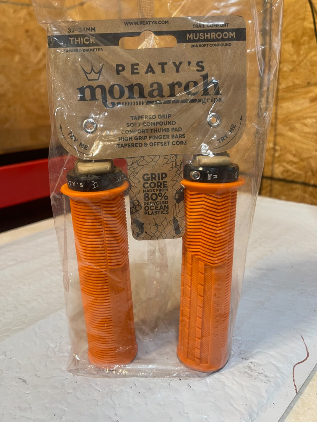 Peaty’s Monarch Grips – Mushroom Thick Mango (Orange) 20A Soft Compound (L1)