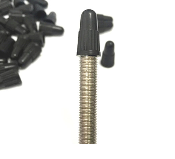 Black Plastic Presta (French) Valve Caps – For Road Bike Valves