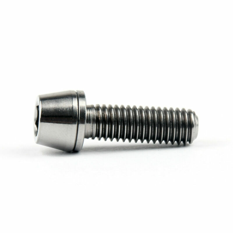 M5x16mm Titanium Ti Bolts Allex Hex Bike Stem Tapered Head Screw + Washer 6pc US
