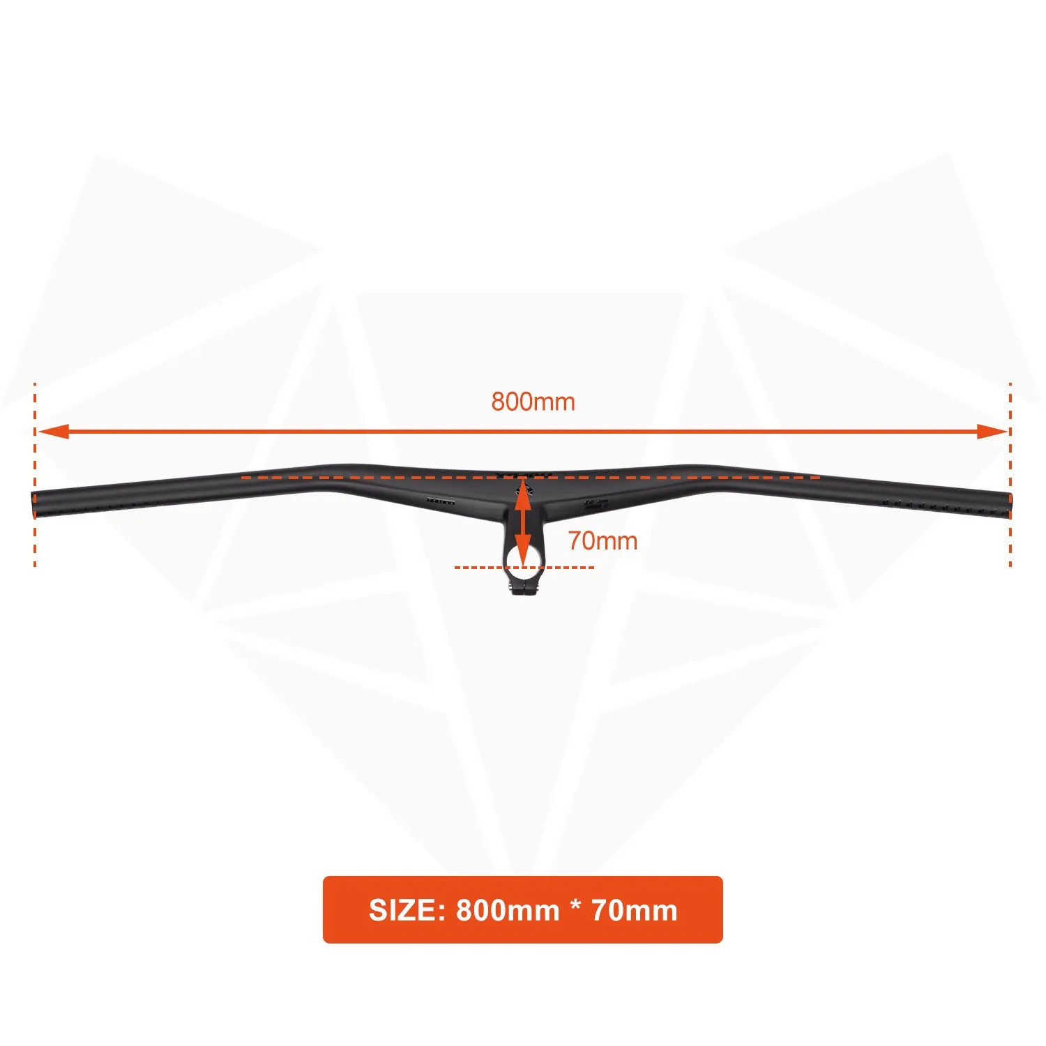 Carbon XC DH MTB Handlebar 2 Degree UD Matte Integrated Riser Flats Handlebar