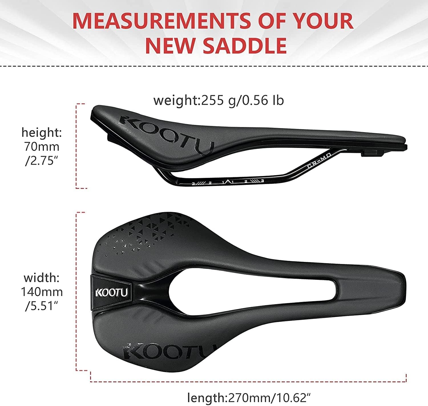 Universal bicycle seat for mountain bikes, road bikes, BMX and exercise bikes