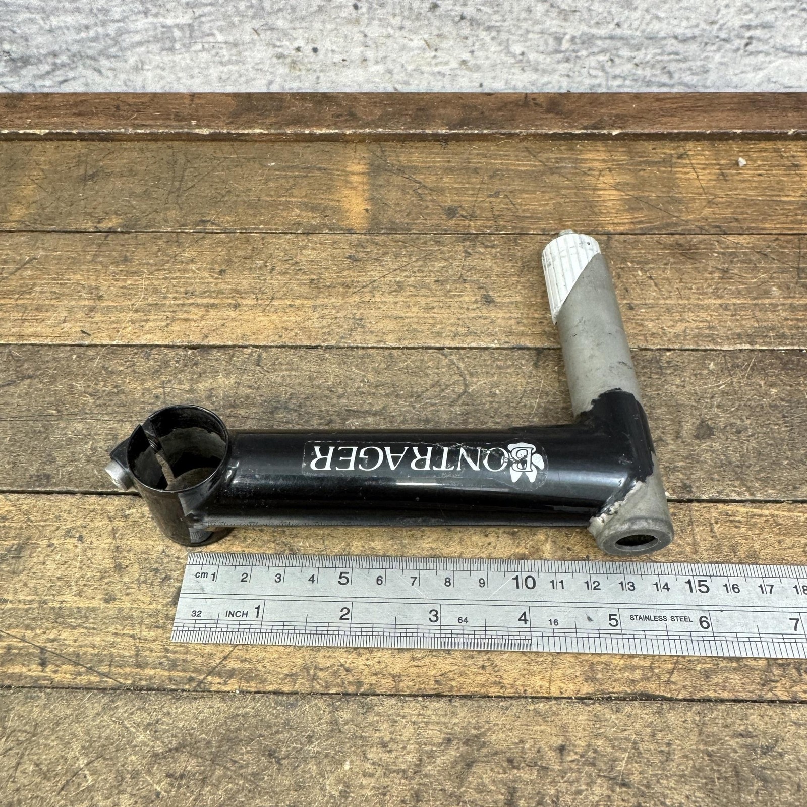 Vintage Bontrager Quill Stem 25.4 Clamp 22.2 130mm Black 1″ 90s MTB Gravel