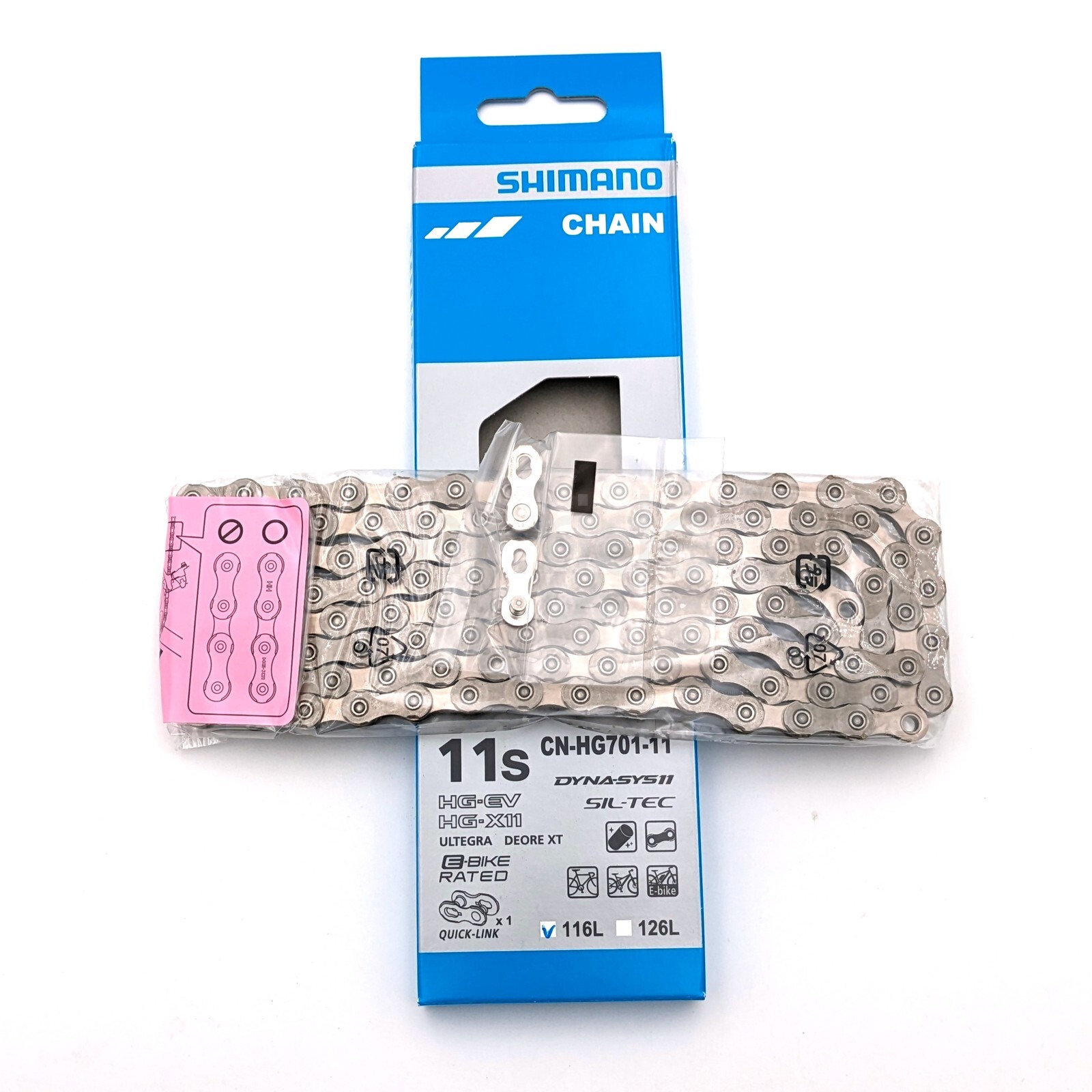 Shimano CN-HG701-11 W/missing link 11-Speed MTB Road E-Bike Chain 116 Links NIB