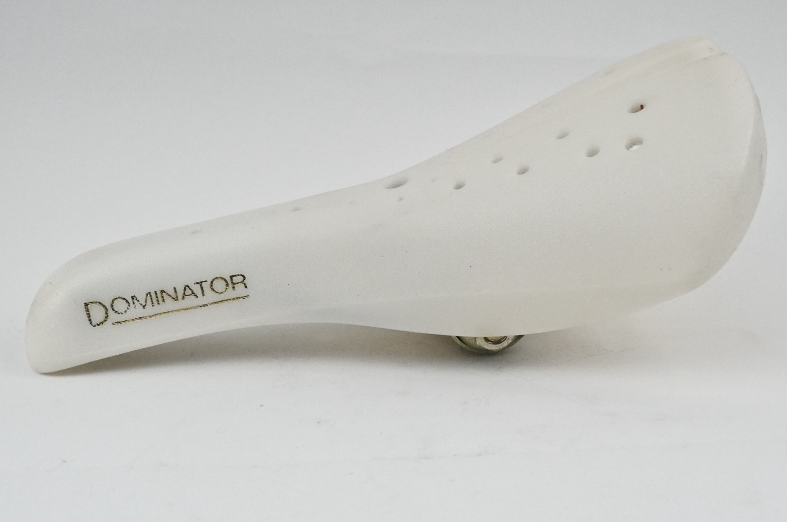 Vintage BMX Viscount Dominator 2166 White Plastic Seat Saddle Freestyle, NOS NEW