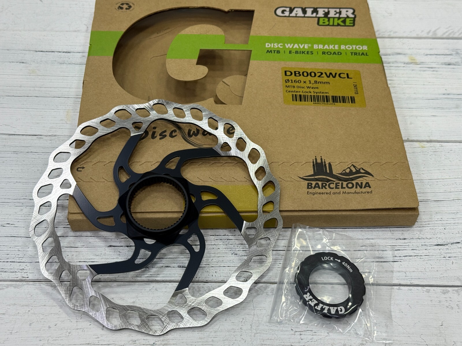 Galfer Wave Fixed MTB Centerlock Disc Brake Rotor 160mm/180mm/203mm