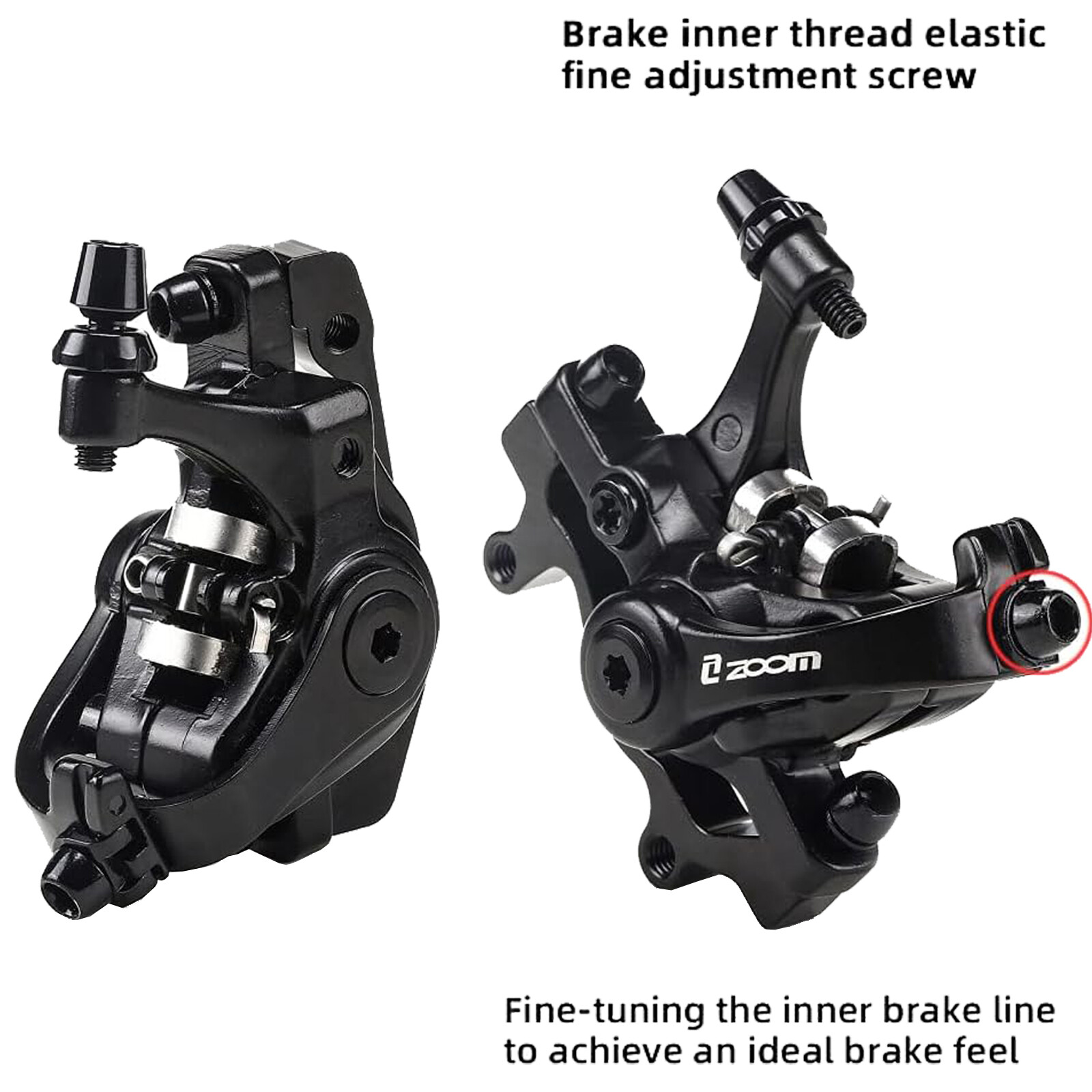 ZOOM DB-680 Double Piston Mechanical Disc Brake Caliper MTB BMX Bike Front/Rear